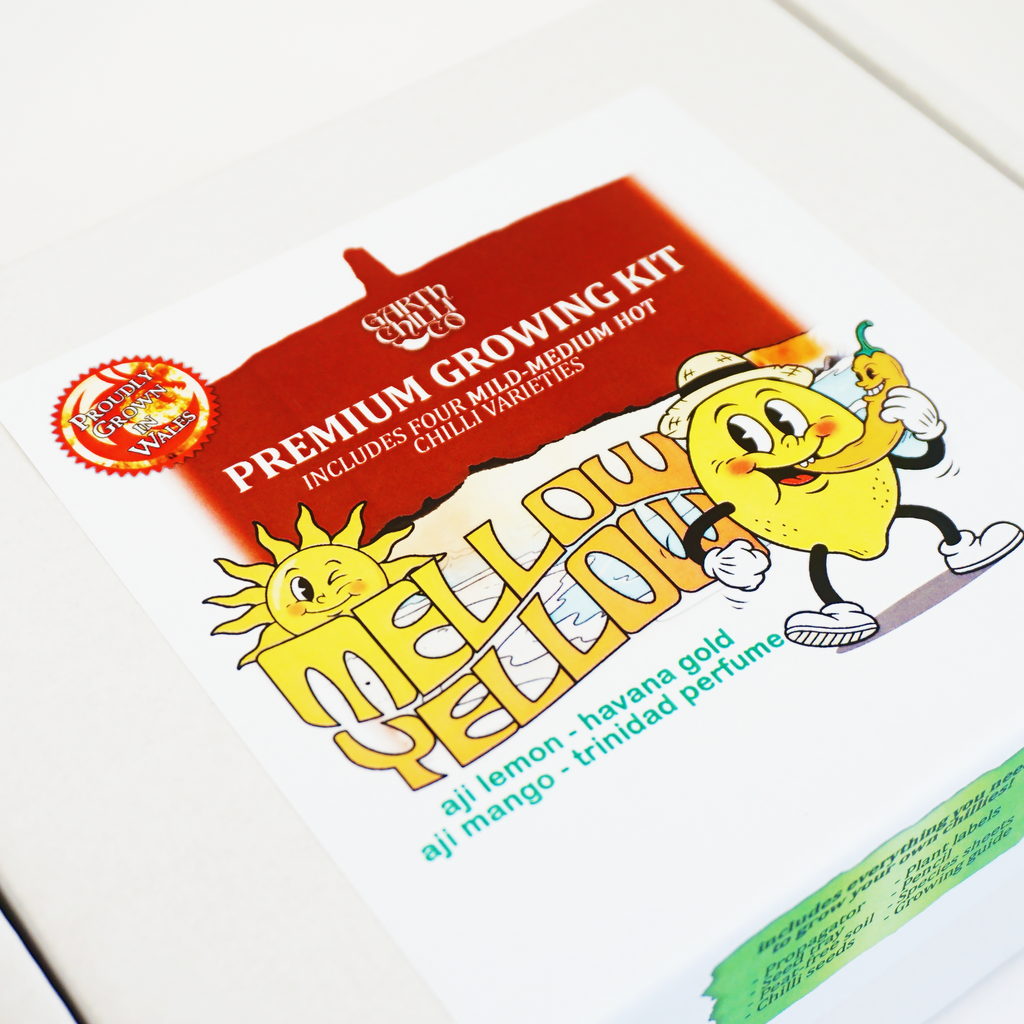 "Mellow Yellow" Premium Growing Kit / Gift Set - Aji Lemon Drop, Aji Mango, Havana Gold, Trinidad Perfume