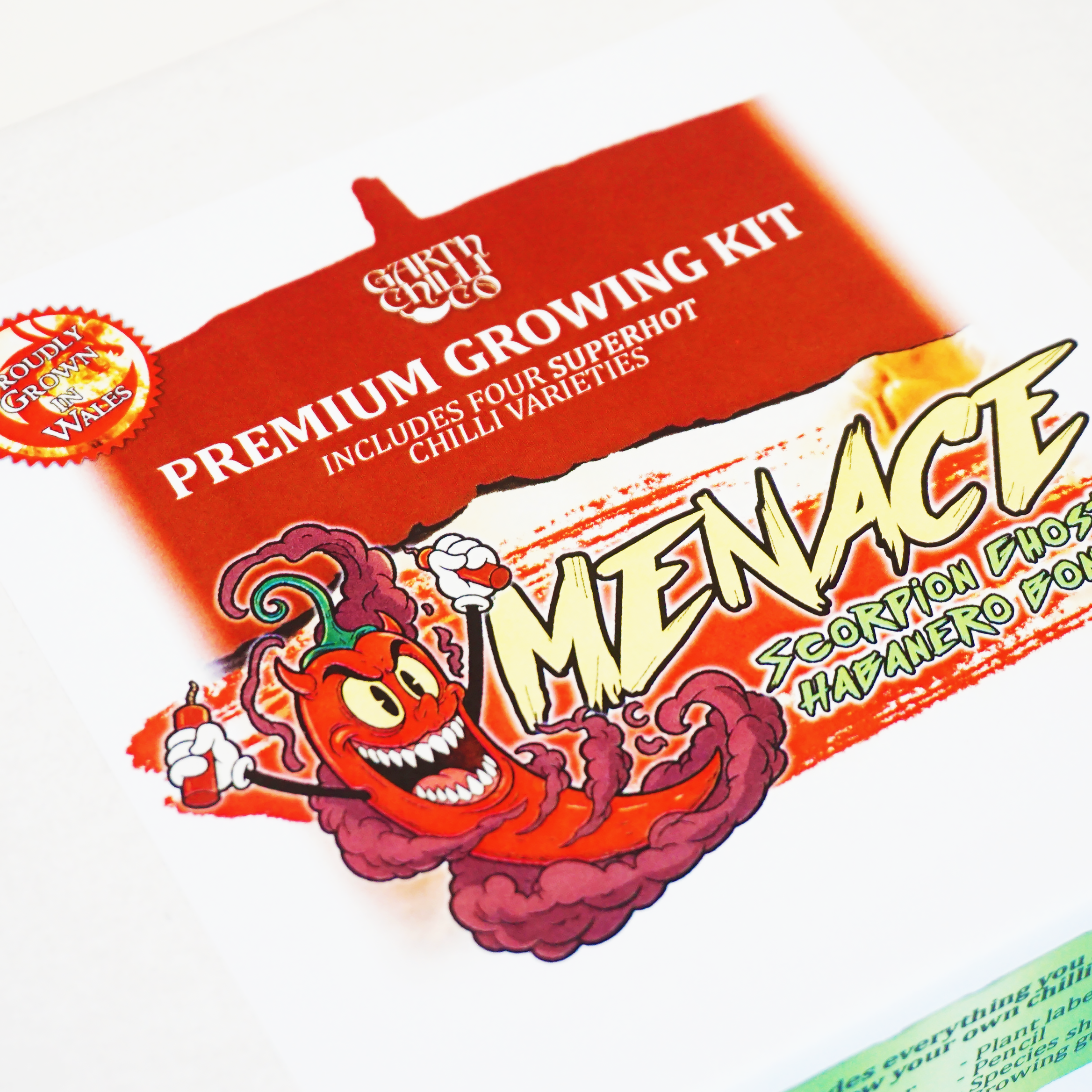 "Menace" Premium Growing Kit / Gift Set - Scorpion, Ghost, Habanero, Scotch Bonnet