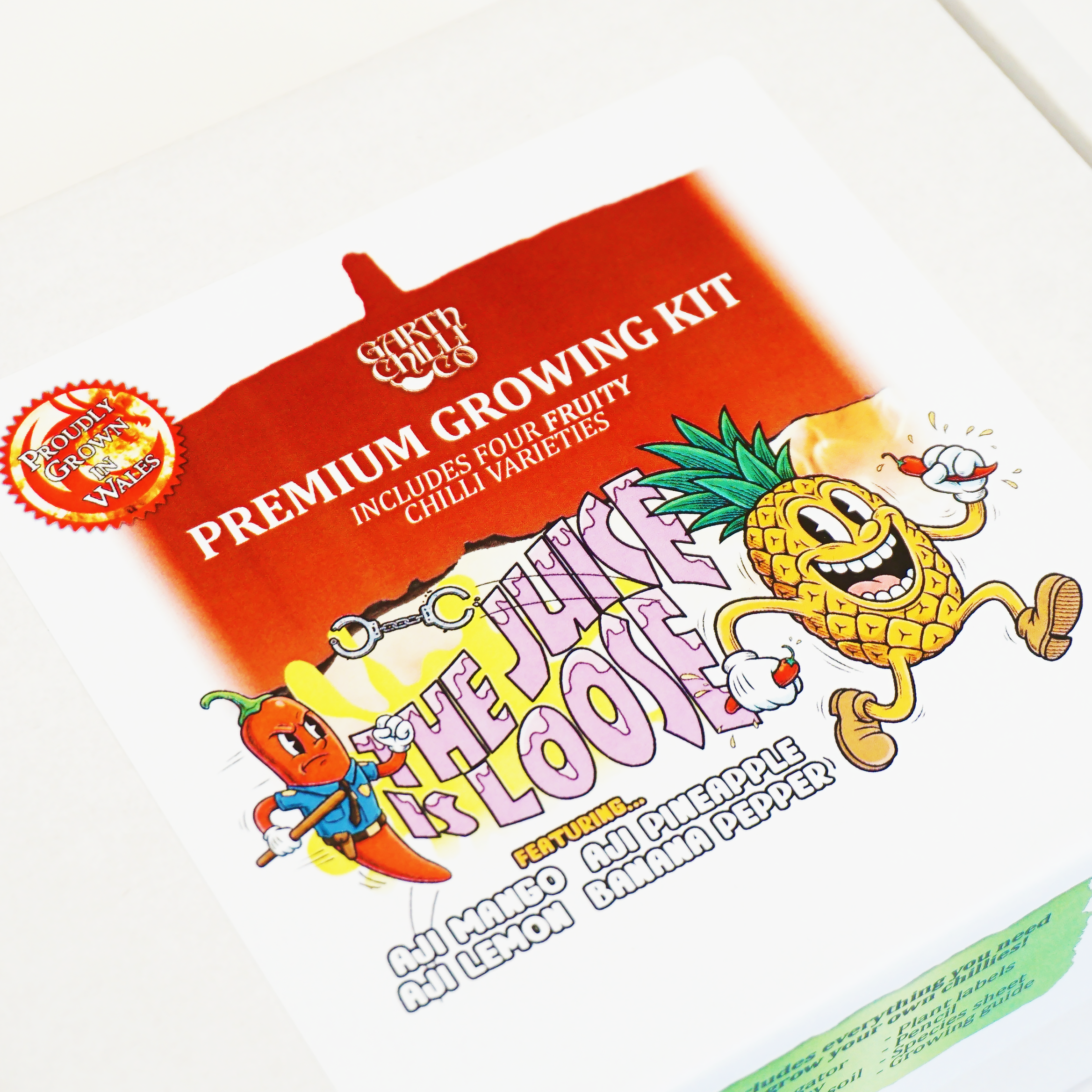 "The Juice is Loose" Premium Growing Kit / Gift Set - Aji Lemon Drop, Aji Mango, Aji Pineapple, Banana Pepper