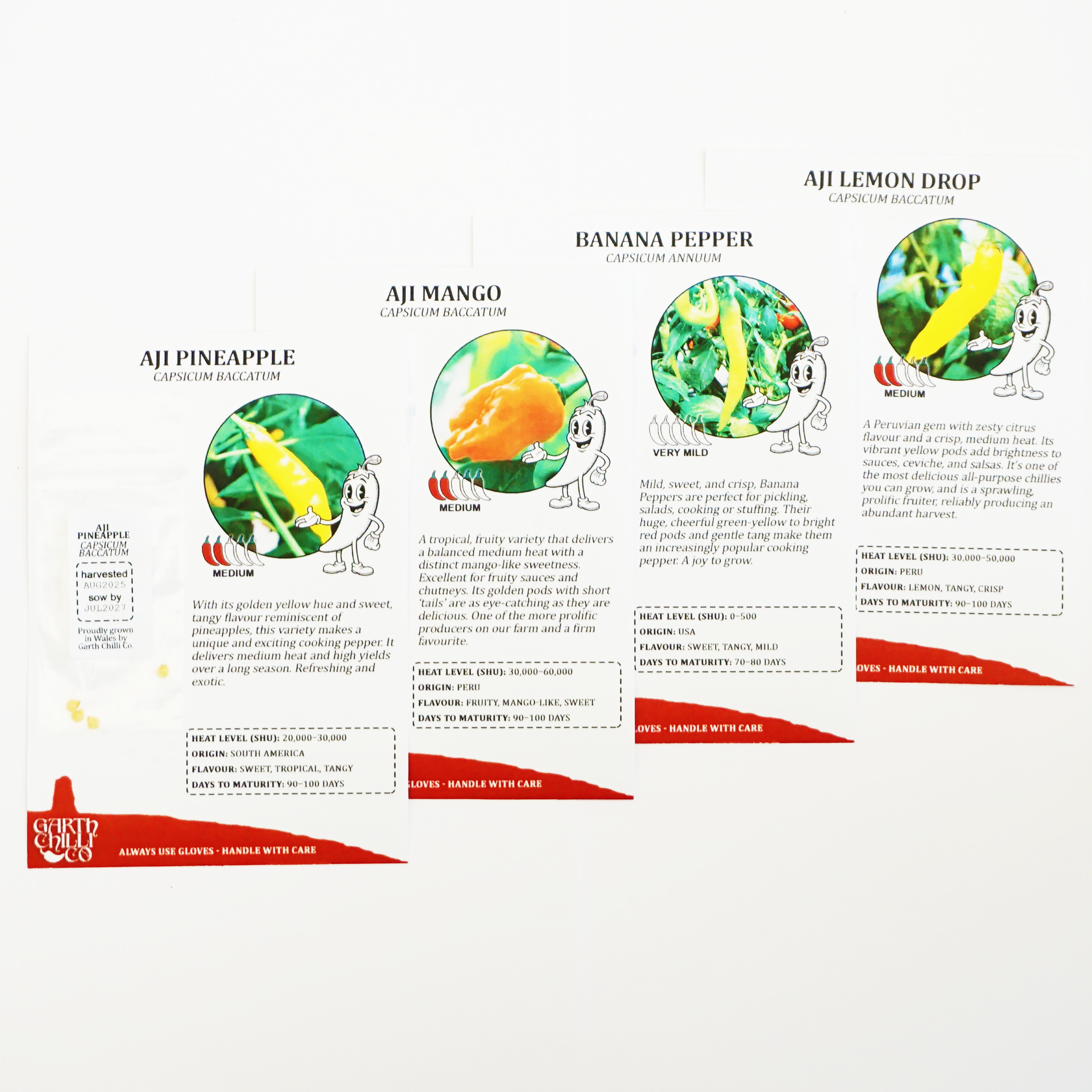 "The Juice is Loose" Premium Growing Kit / Gift Set - Aji Lemon Drop, Aji Mango, Aji Pineapple, Banana Pepper